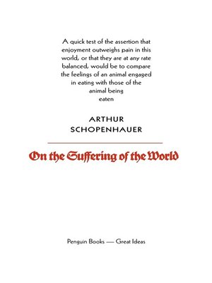 cover image of On the Suffering of the World